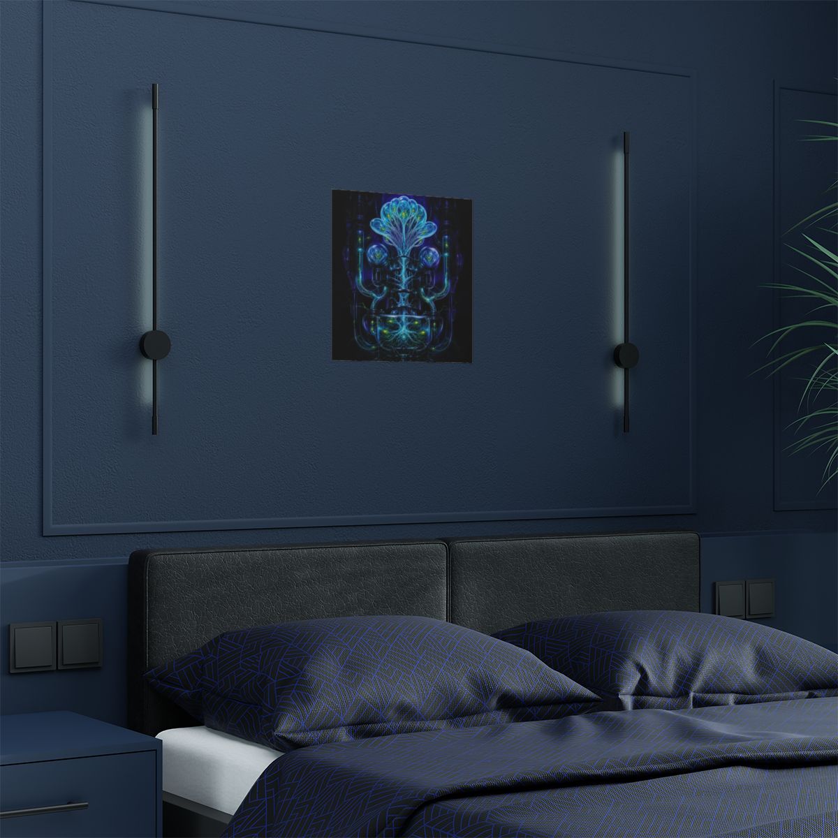 Glassroot Engine KOSVYRE art print product mockup, detail view
