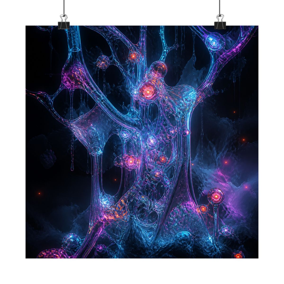 Glassroot Weather KOSVYRE art print product mockup, alternate front view