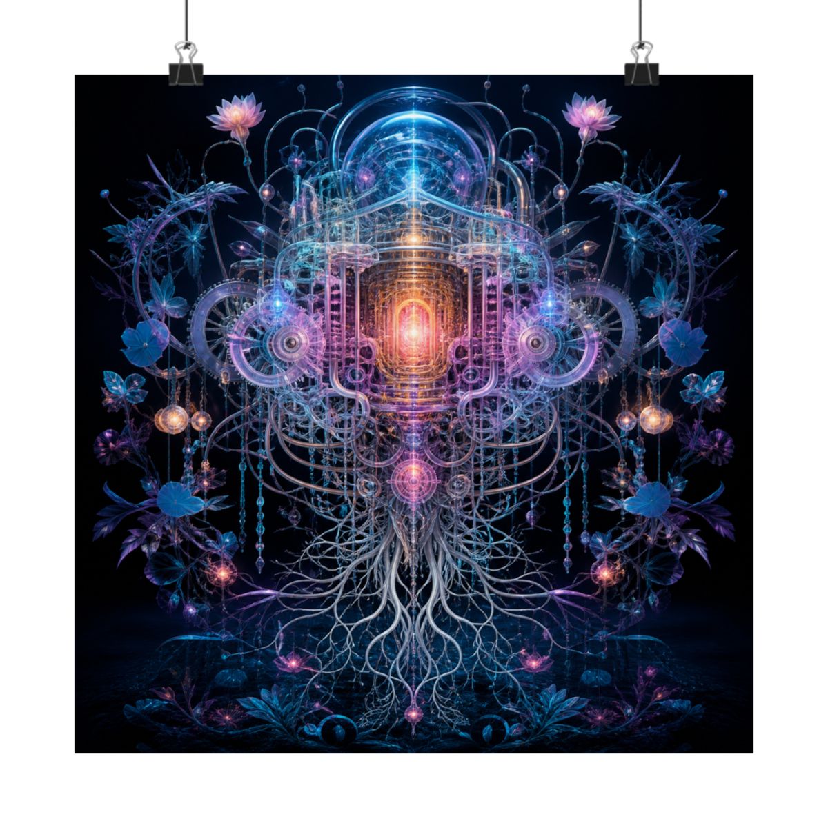 Gossamer Engine KOSVYRE art print product mockup, alternate front view