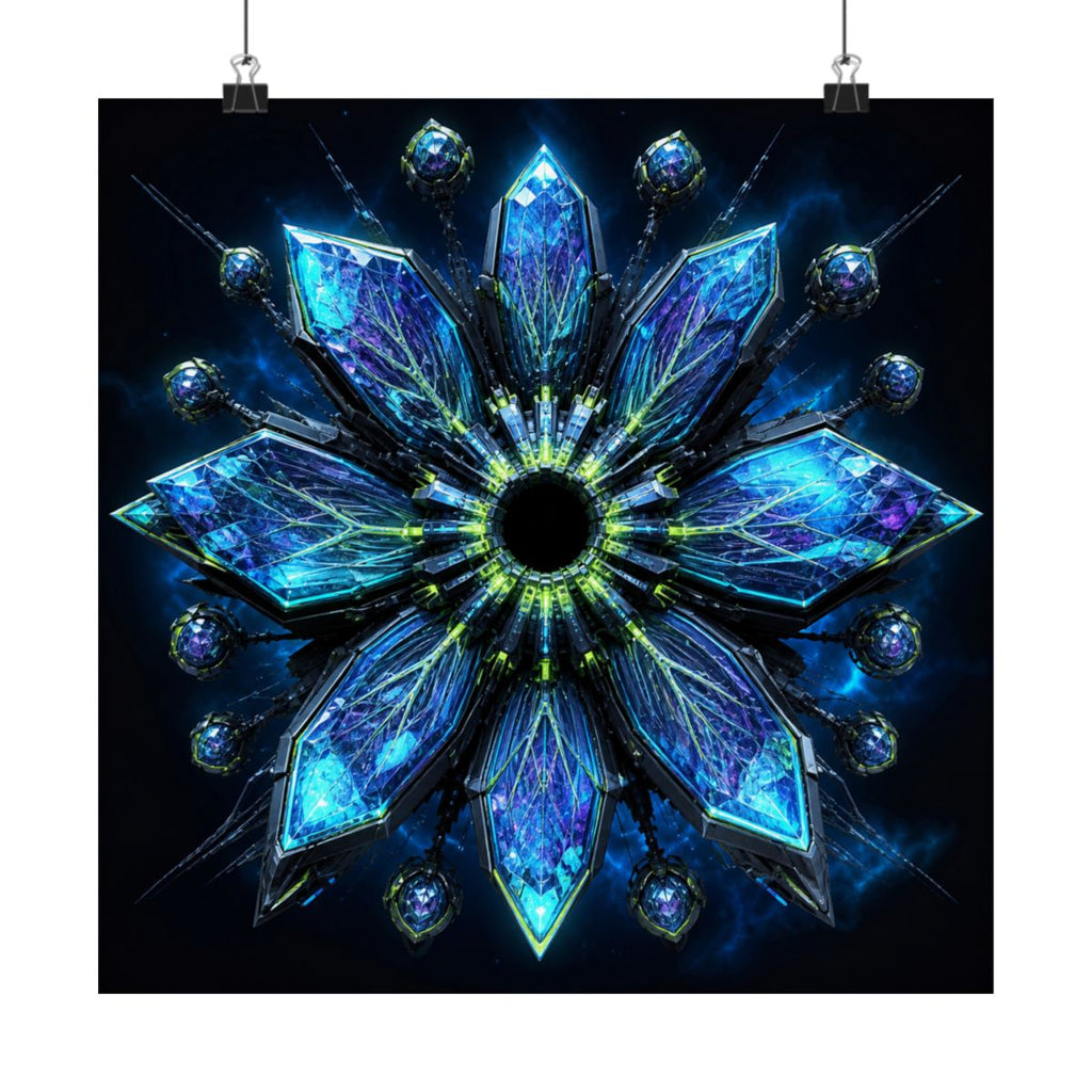Helixless Bloom KOSVYRE art print product mockup, alternate front view