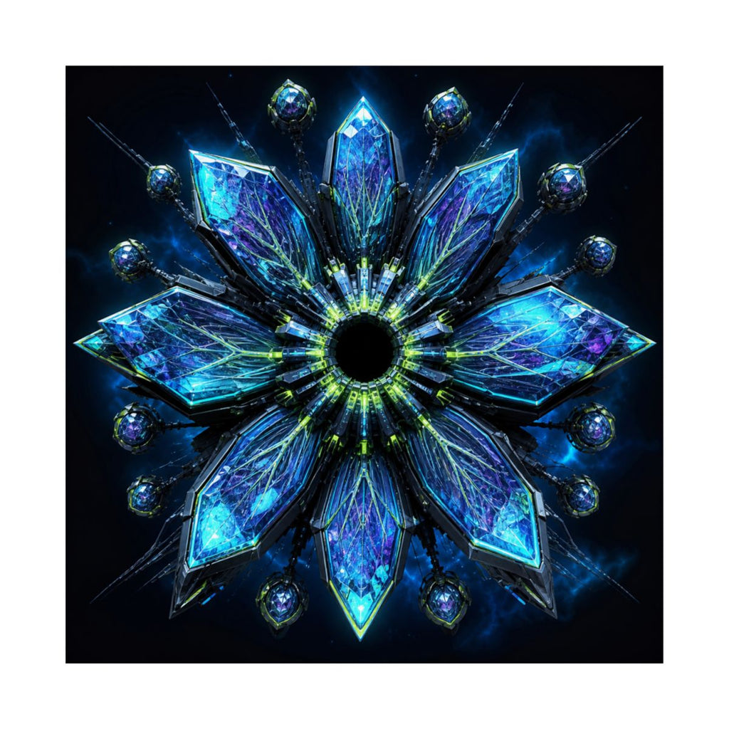 Helixless Bloom KOSVYRE art print product mockup, front view