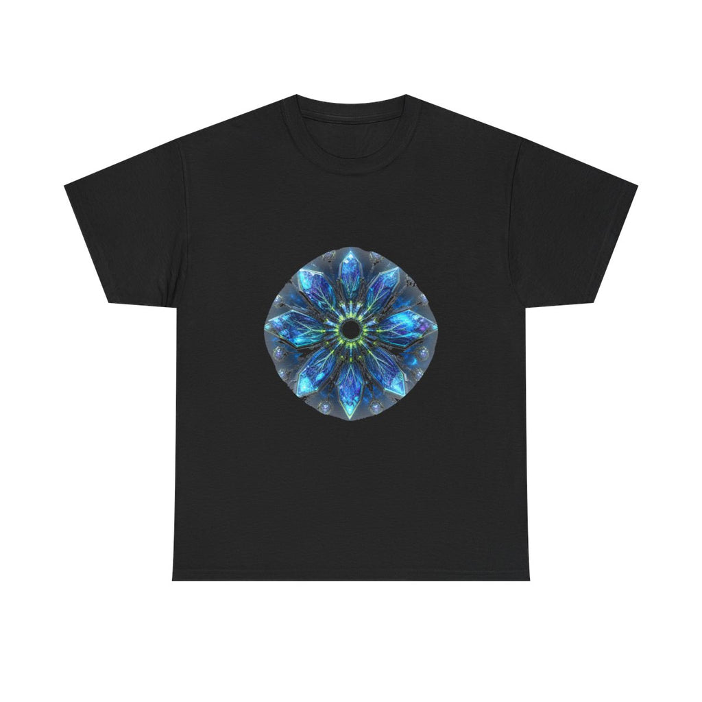 Helixless Bloom KOSVYRE graphic tee product mockup, front view