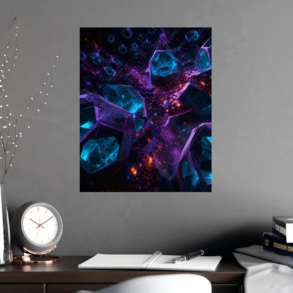 Hollow Lantern Tectonics KOSVYRE poster product mockup, alternate view