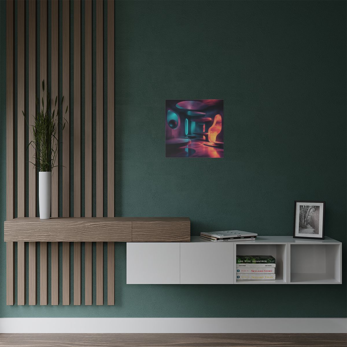 Hollow Signal Apartment KOSVYRE art print product mockup, alternate view