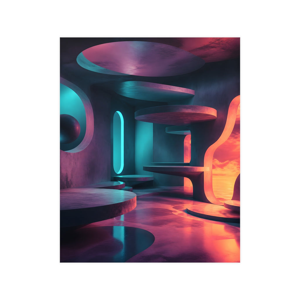 Hollow Signal Apartment KOSVYRE poster product mockup, front view