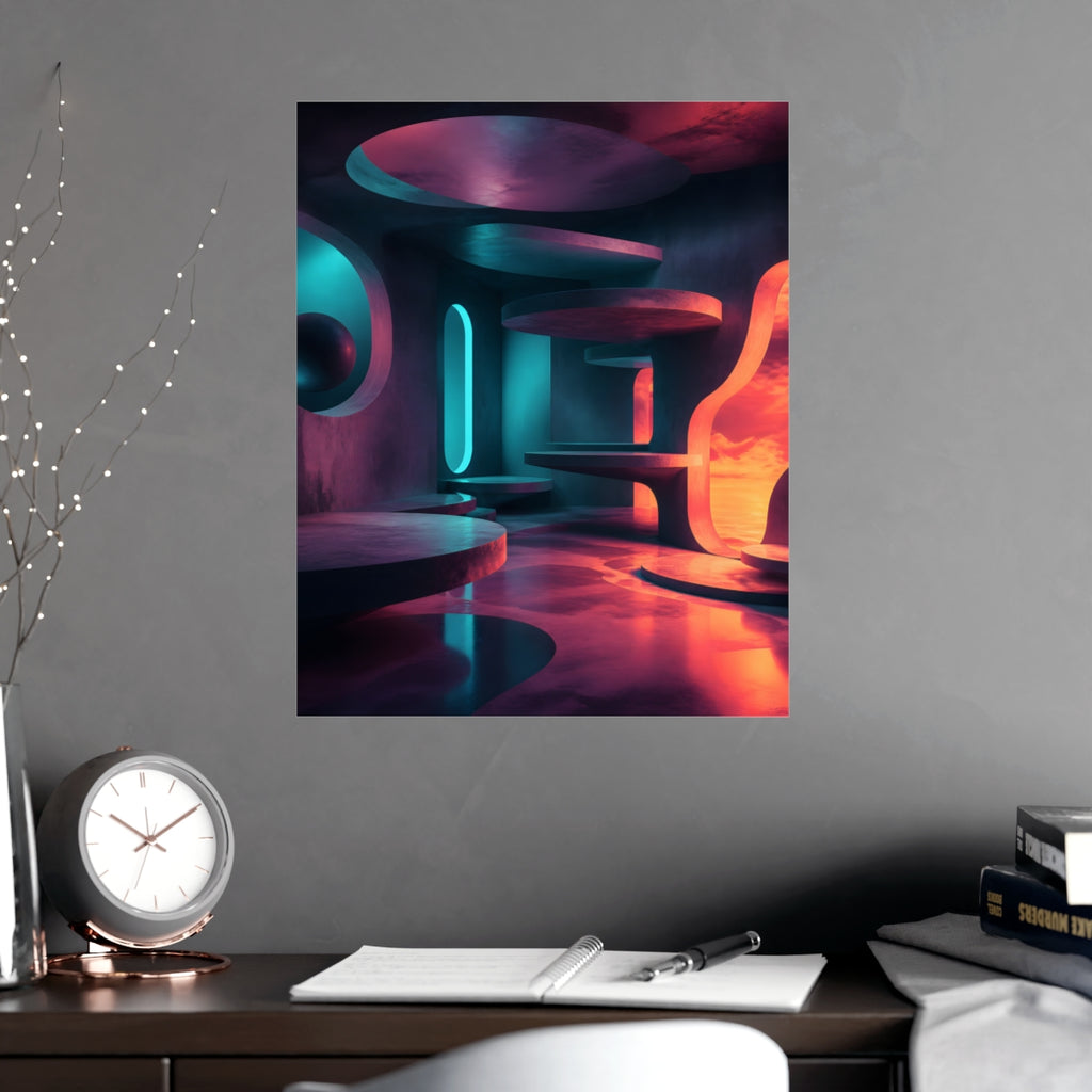 Hollow Signal Apartment KOSVYRE poster product mockup, alternate view