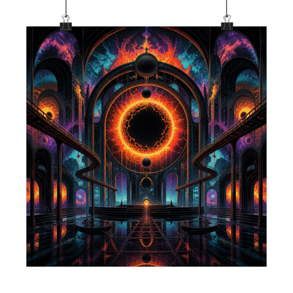 Hollow Sun Terminal KOSVYRE art print product mockup, alternate front view