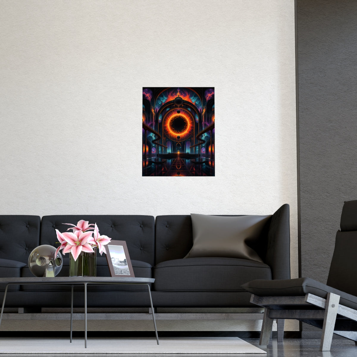 Hollow Sun Terminal KOSVYRE poster product mockup, detail view