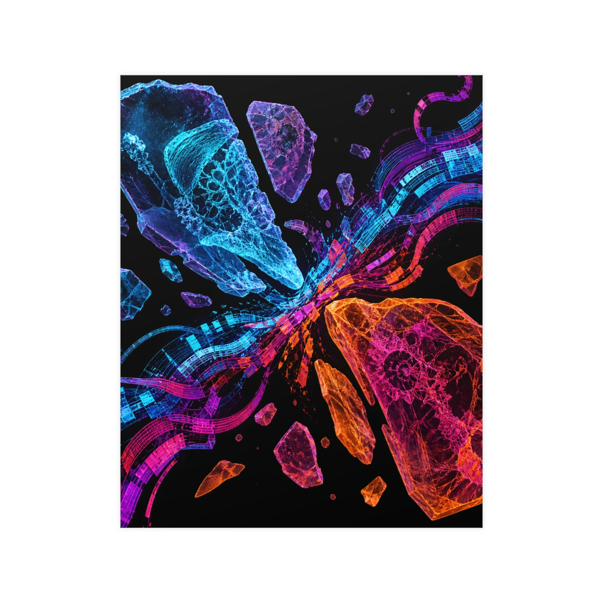 Hologram Fossil Exchange KOSVYRE poster product mockup, front view