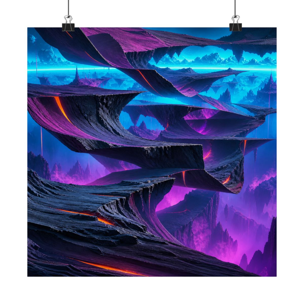 Horizon Fold Array KOSVYRE art print product mockup, alternate front view