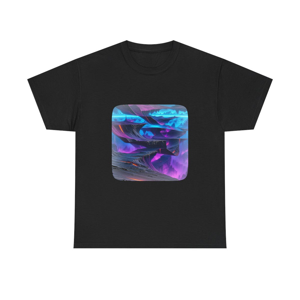 Horizon Fold Array KOSVYRE graphic tee product mockup, front view