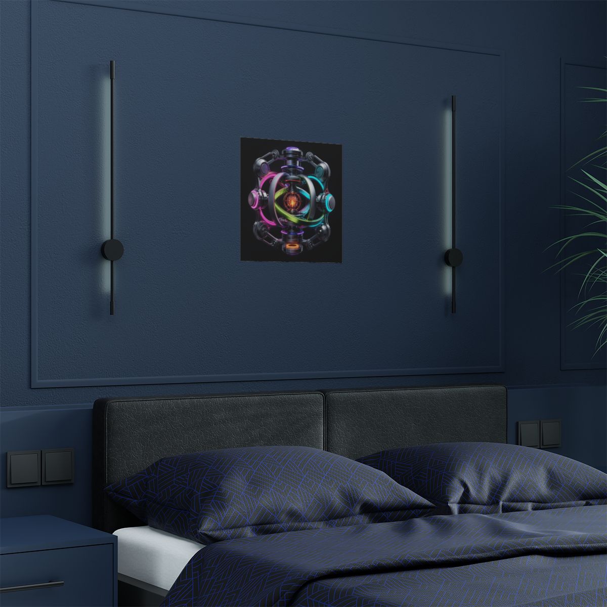 Impossible Engine KOSVYRE art print product mockup, detail view