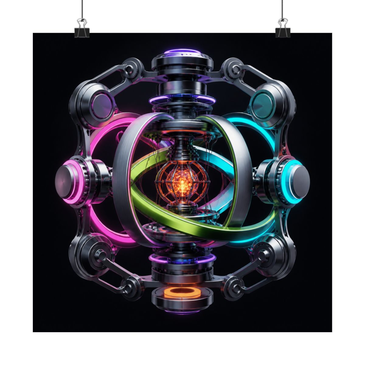 Impossible Engine KOSVYRE art print product mockup, alternate front view