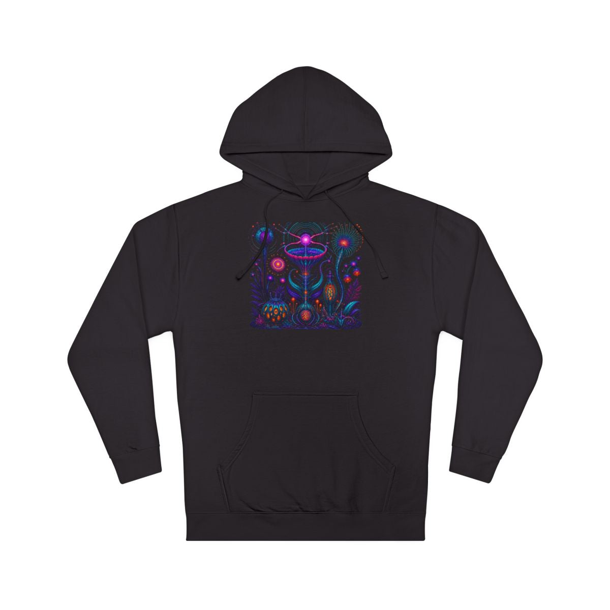 Impossible Radio Garden KOSVYRE hoodie product mockup, front view