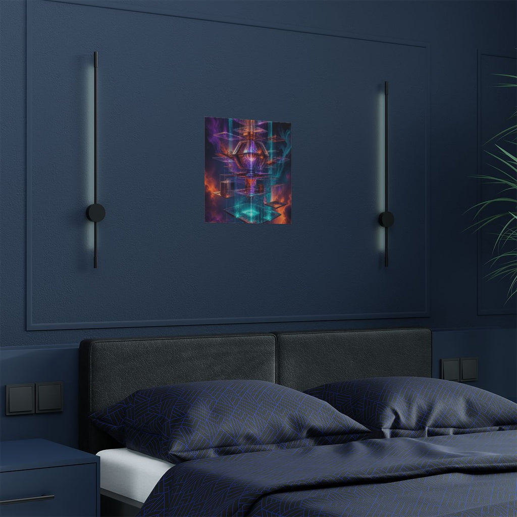 Impossible Rain Processor KOSVYRE art print product mockup, detail view