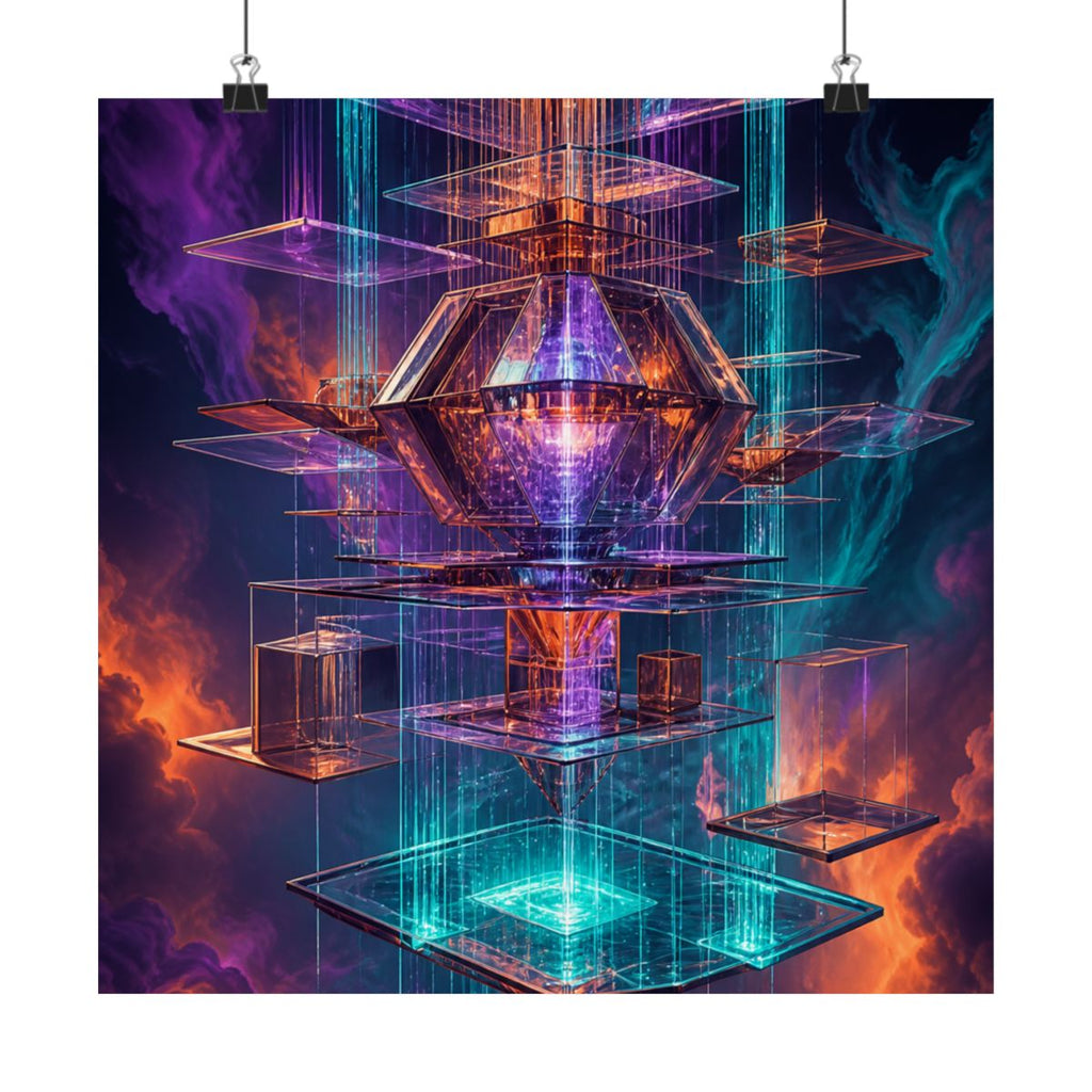 Impossible Rain Processor KOSVYRE art print product mockup, alternate front view
