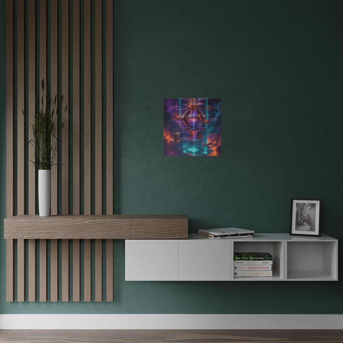 Impossible Rain Processor KOSVYRE art print product mockup, alternate view