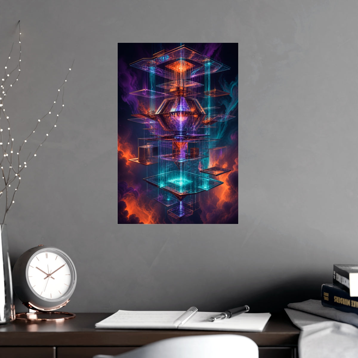 Impossible Rain Processor KOSVYRE poster product mockup, alternate view