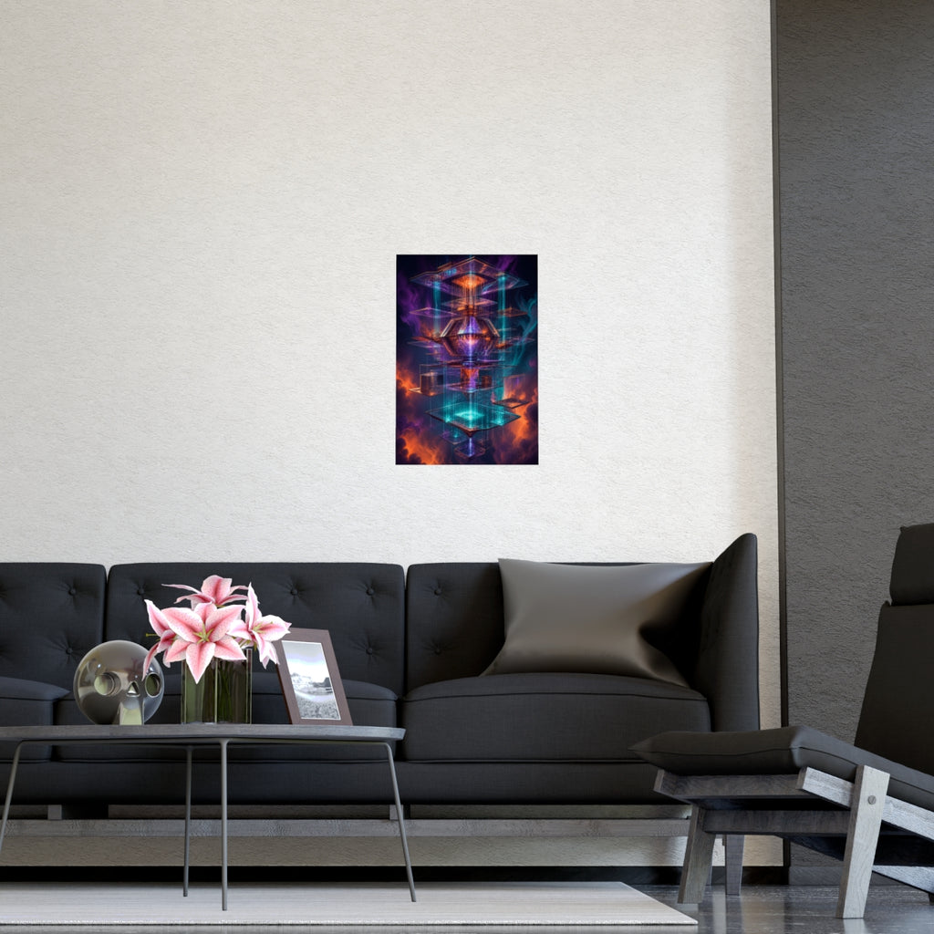 Impossible Rain Processor KOSVYRE poster product mockup, detail view