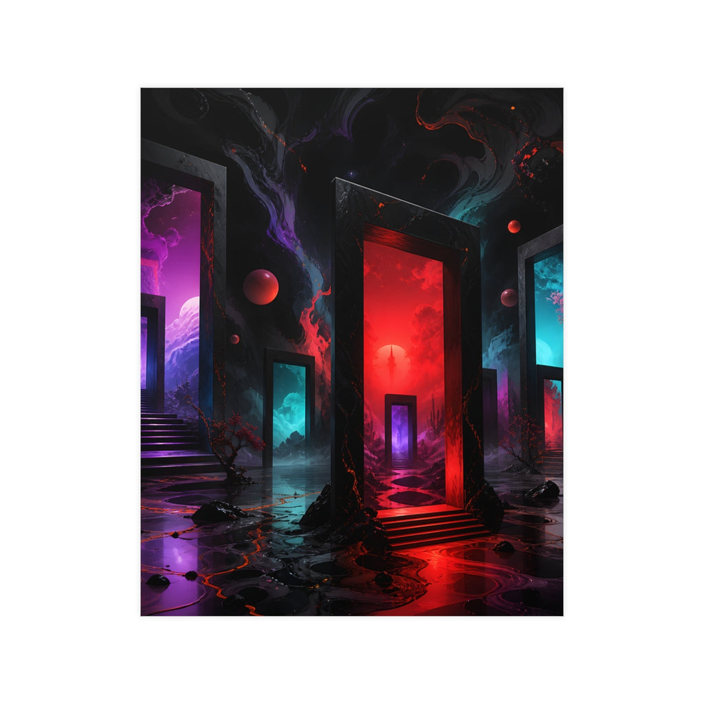 Infrared Orchard of Doors KOSVYRE poster product mockup, front view
