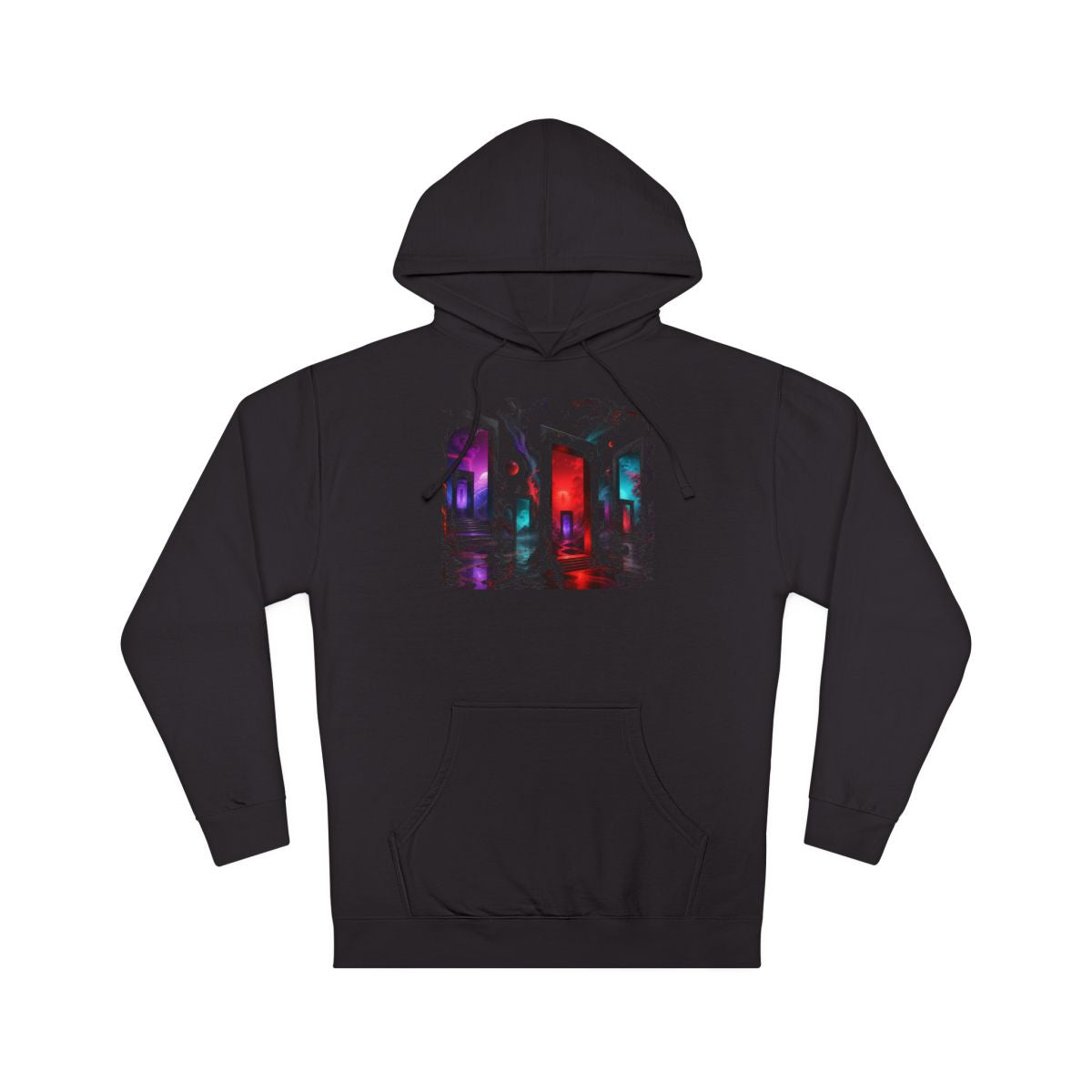 Infrared Orchard of Doors KOSVYRE hoodie product mockup, front view