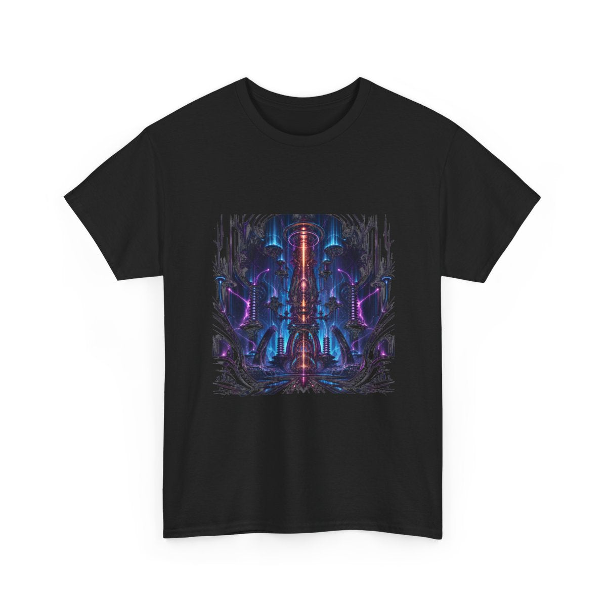 Ion Cathedral KOSVYRE graphic tee product mockup, alternate front view