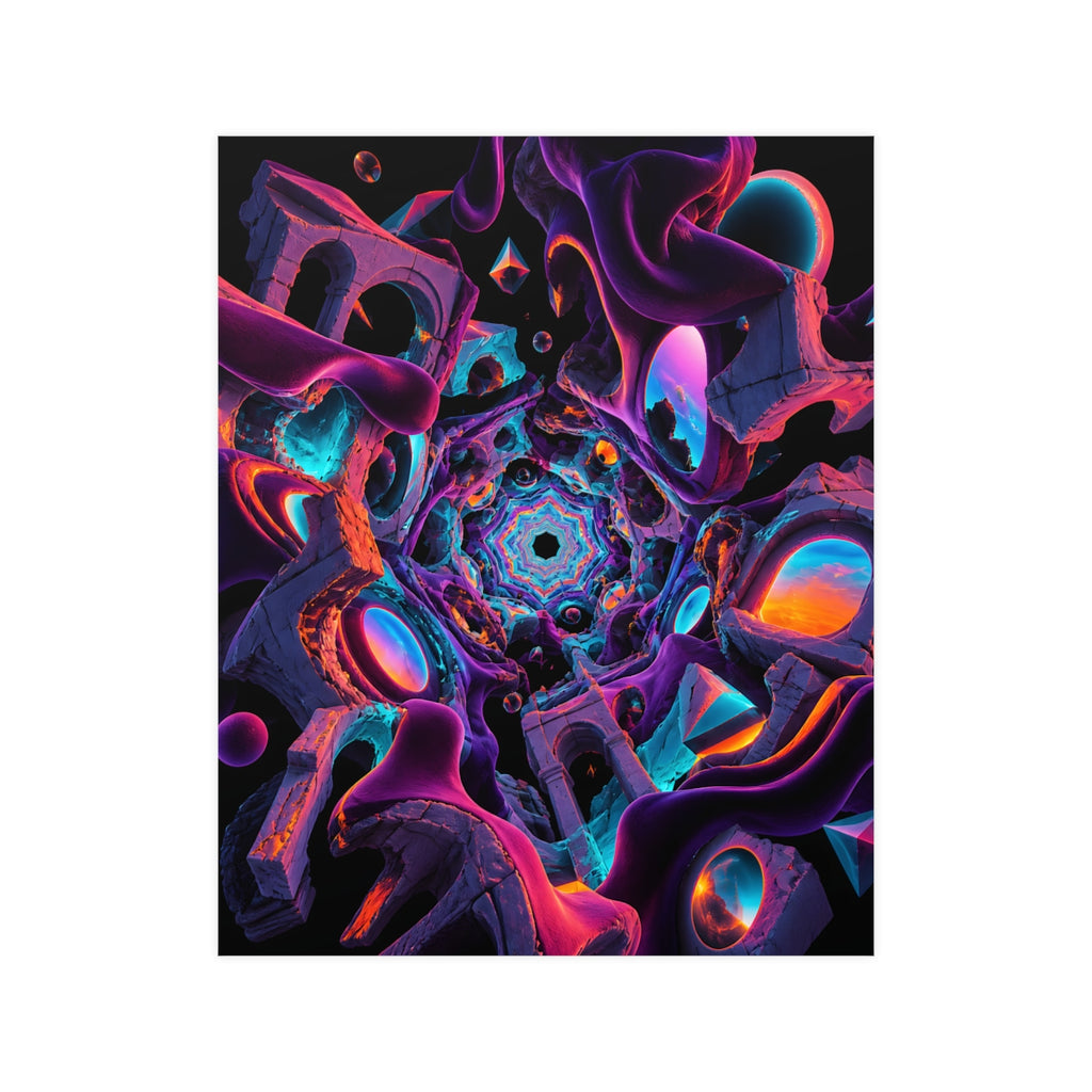 Kaleidoscope Soft Ruins KOSVYRE poster product mockup, front view