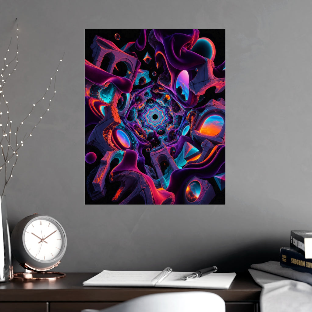 Kaleidoscope Soft Ruins KOSVYRE poster product mockup, alternate view