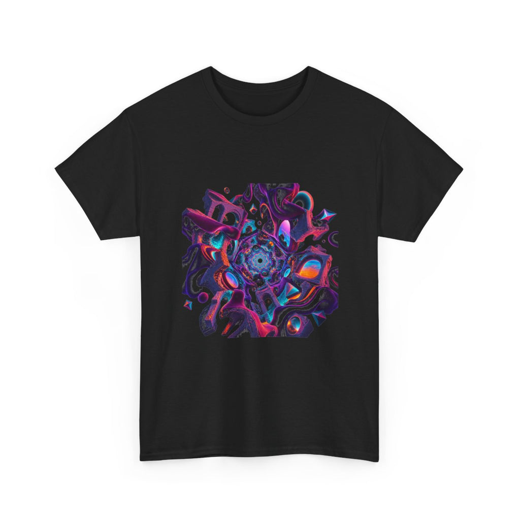 Kaleidoscope Soft Ruins KOSVYRE graphic tee product mockup, alternate front view