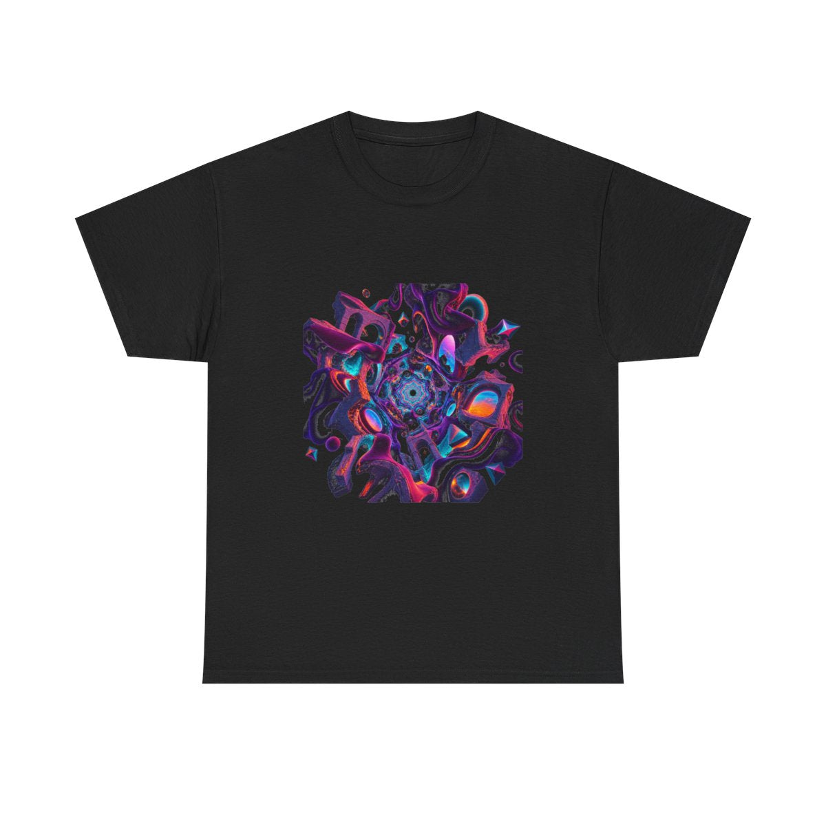 Kaleidoscope Soft Ruins KOSVYRE graphic tee product mockup, front view