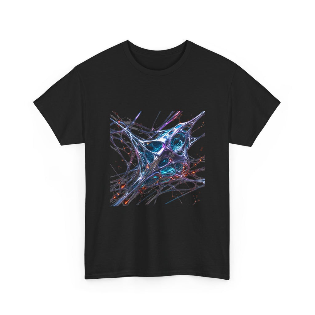 Kinetic Lattice Vessel KOSVYRE graphic tee product mockup, alternate front view