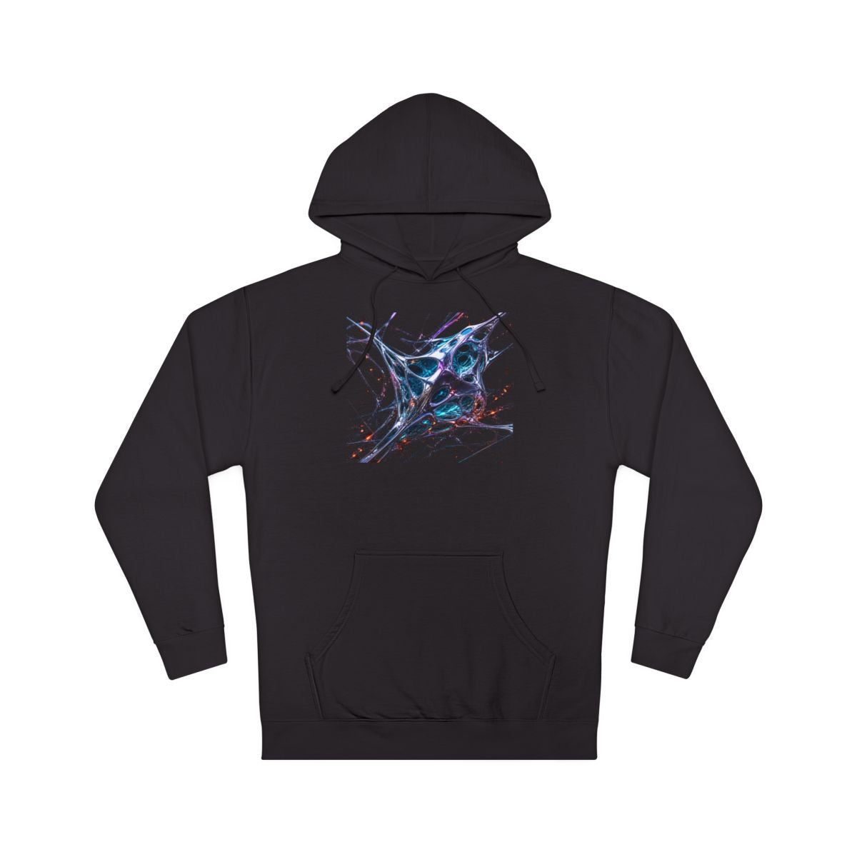 Kinetic Lattice Vessel KOSVYRE hoodie product mockup, front view