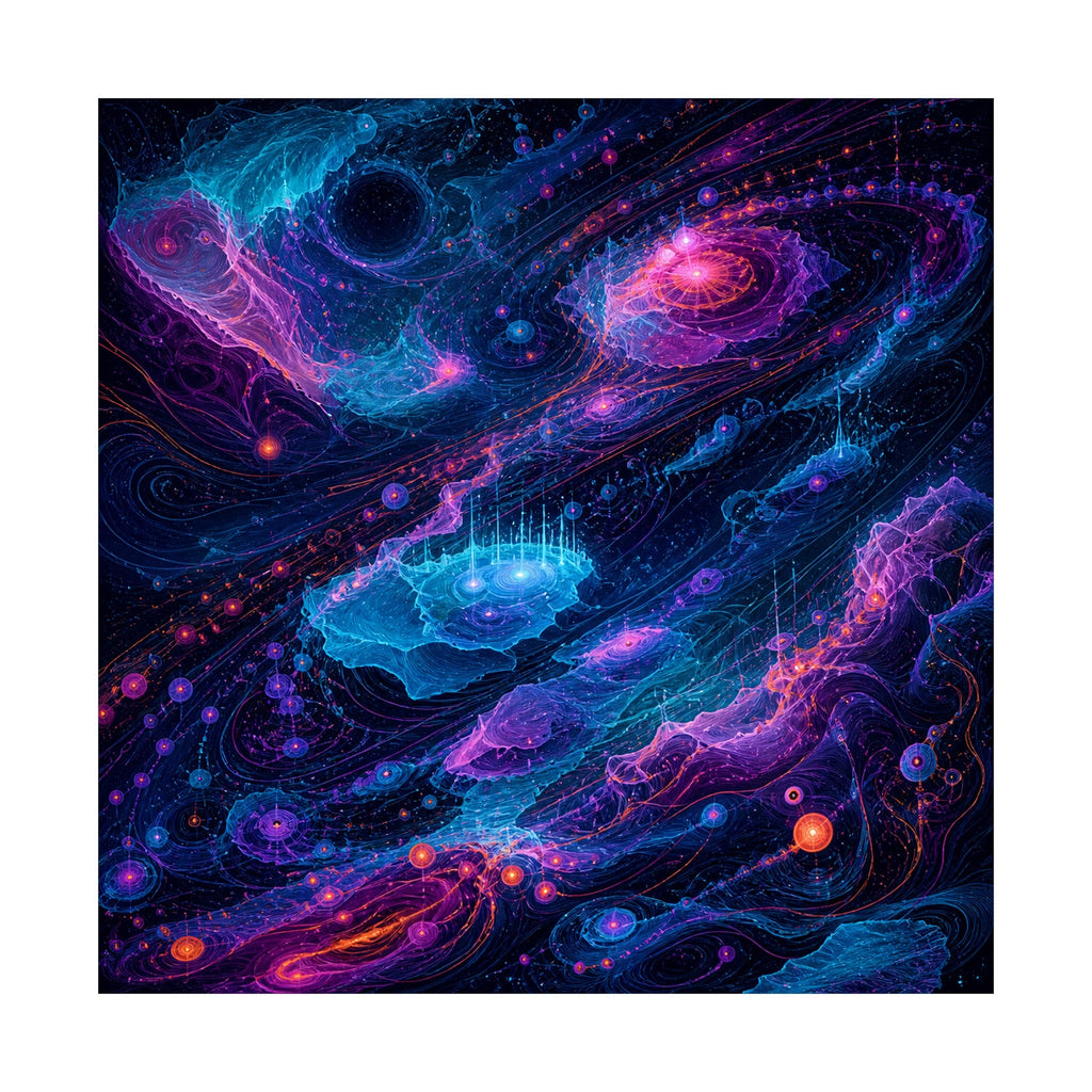 Abyssal Coordinate Bloom original KOSVYRE art print shown on a clean white display