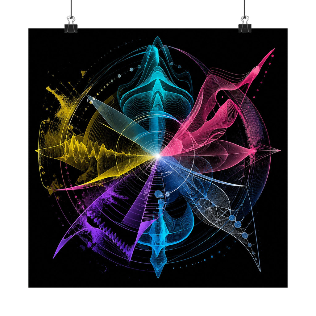 Afterimage Choir original KOSVYRE art print displayed with binder clips