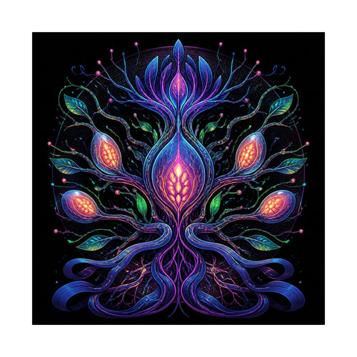 Alien Botanical Circuit original KOSVYRE art print shown on a clean white display