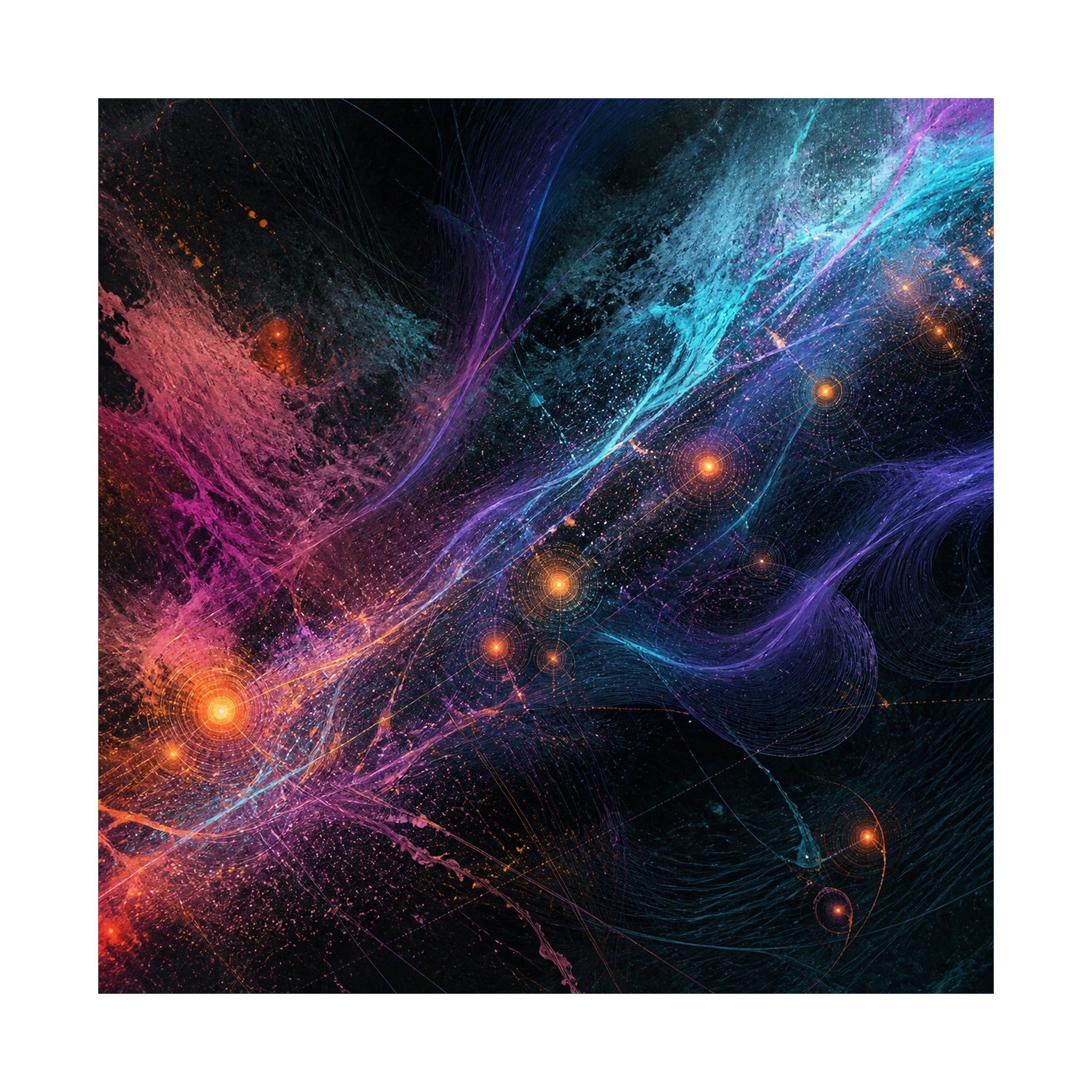 Aurora Relay Pollen original KOSVYRE art print shown on a clean white display
