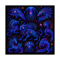 Blue Static Menagerie original KOSVYRE art print shown on a clean white display