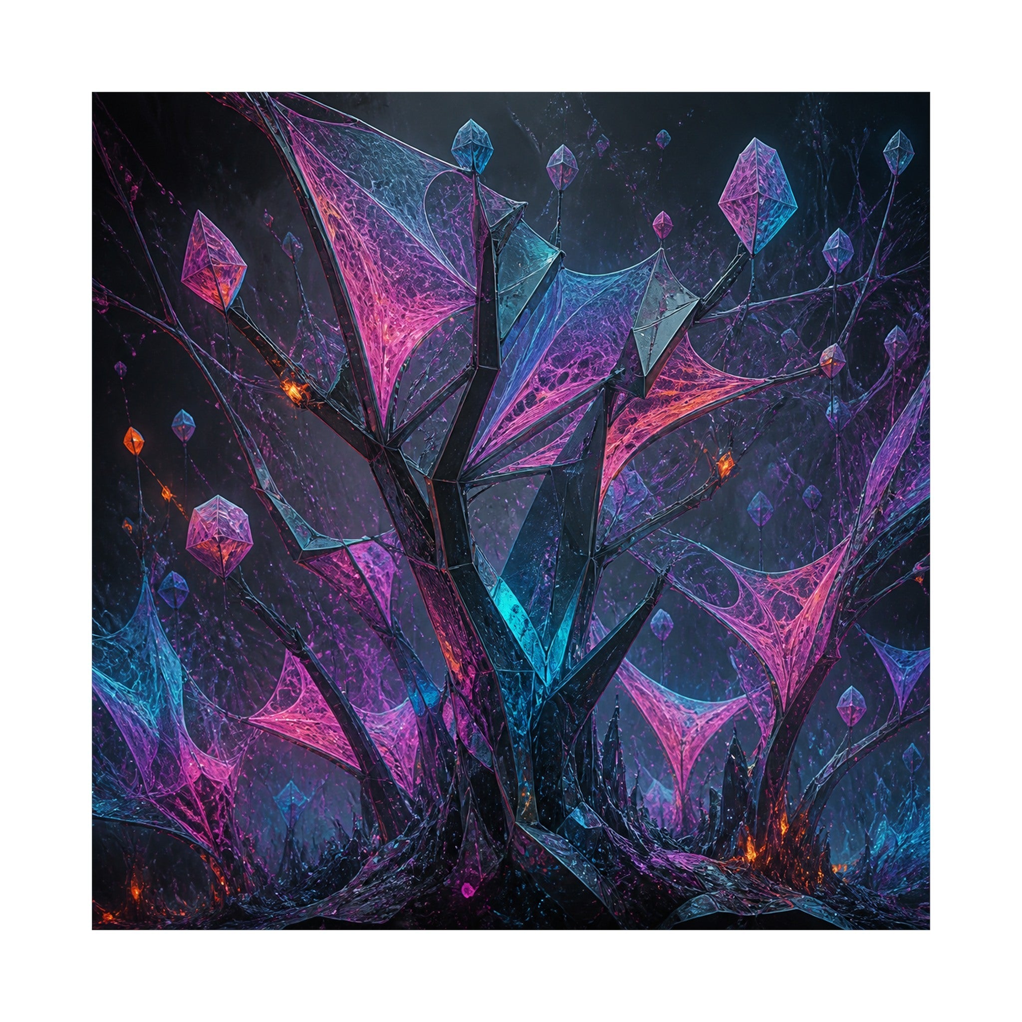 Catalyst Thicket original KOSVYRE art print shown on a clean white display