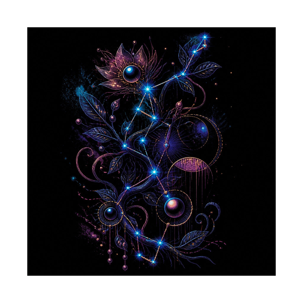 Celestial Thread Map original KOSVYRE art print shown on a clean white display