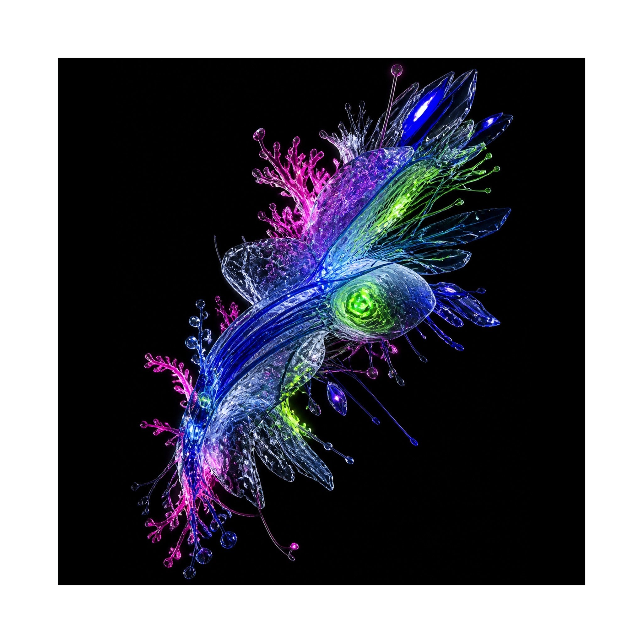 Crystal Organism Relay original KOSVYRE art print shown on a clean white display