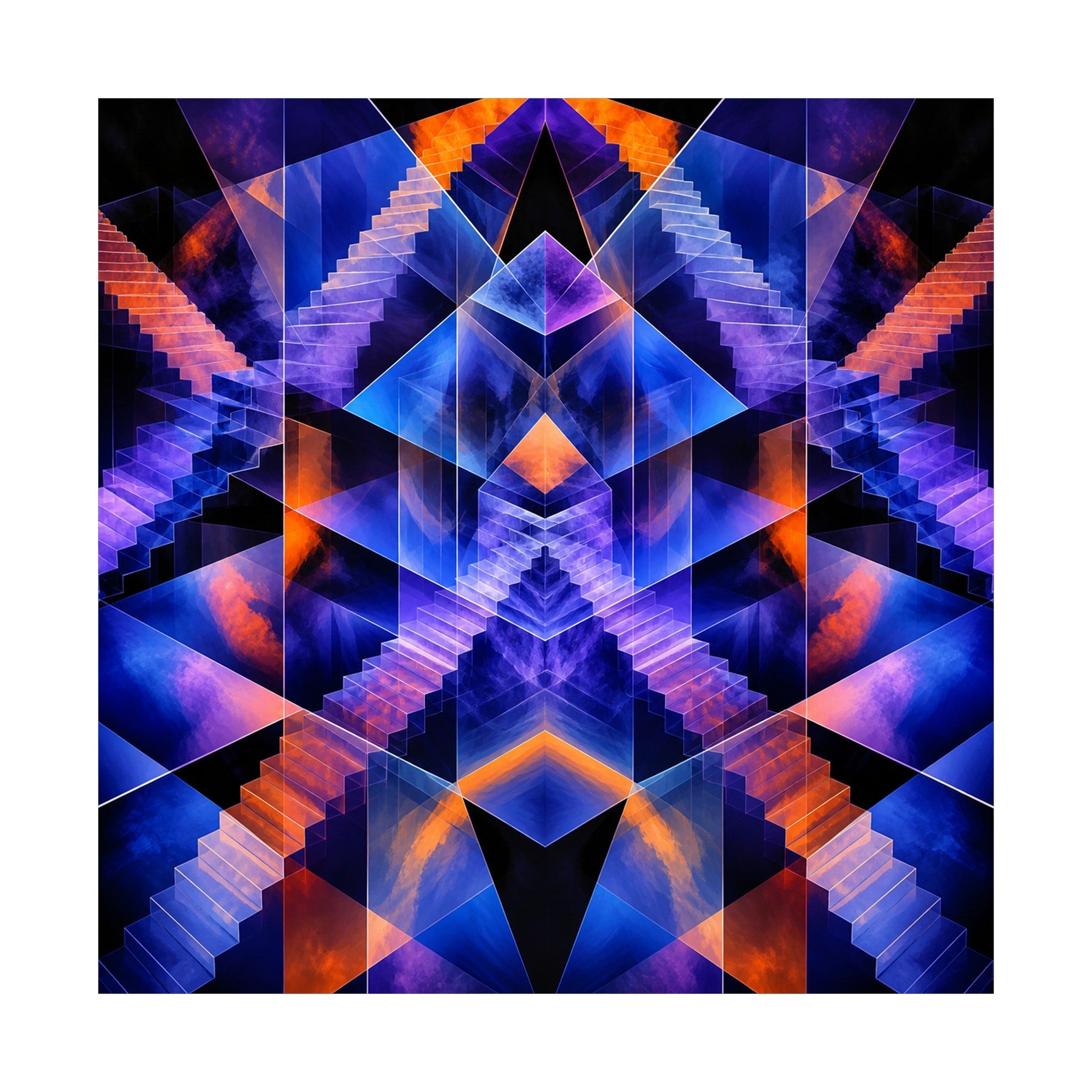 Cyan Monolith Choir original KOSVYRE art print shown on a clean white display