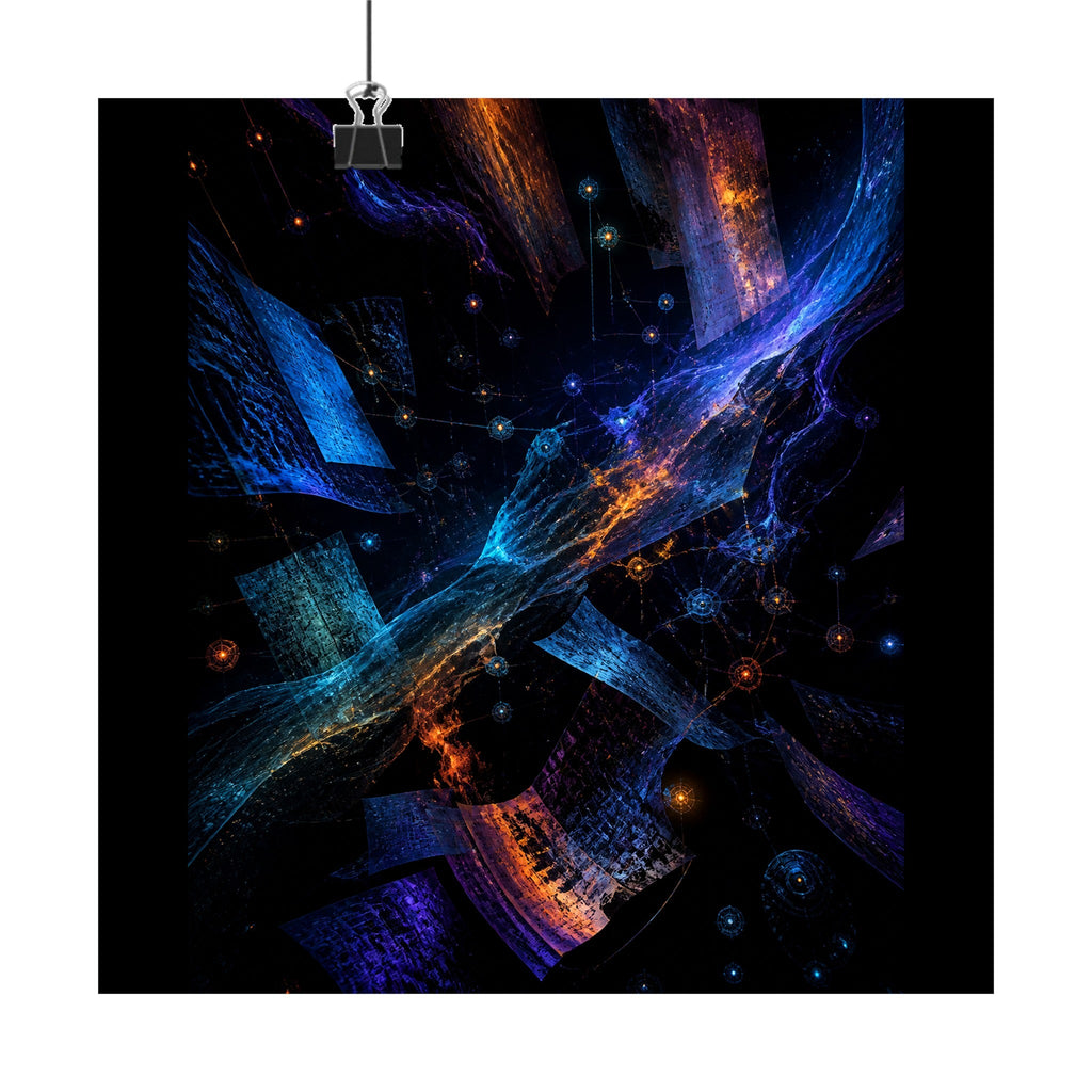 Night Archive Weather original KOSVYRE art print displayed with binder clips