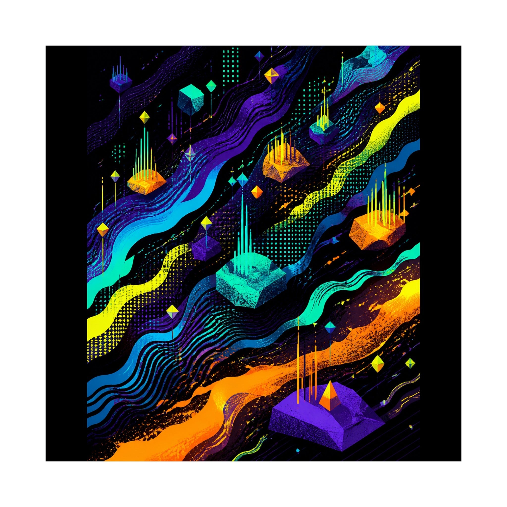 Offset Broadcast Reef original KOSVYRE art print shown on a clean white display