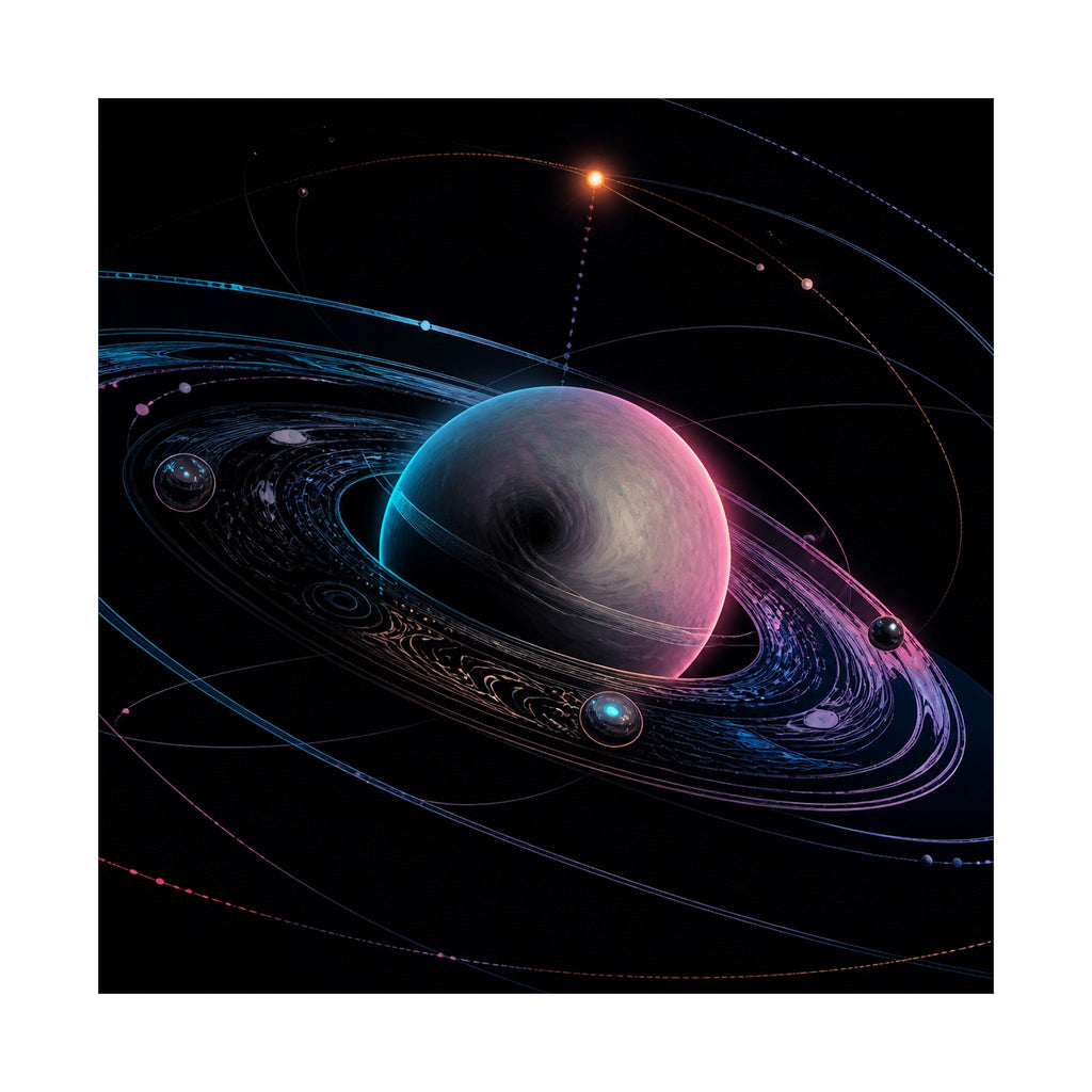 Orbit of the Unsaid original KOSVYRE art print shown on a clean white display