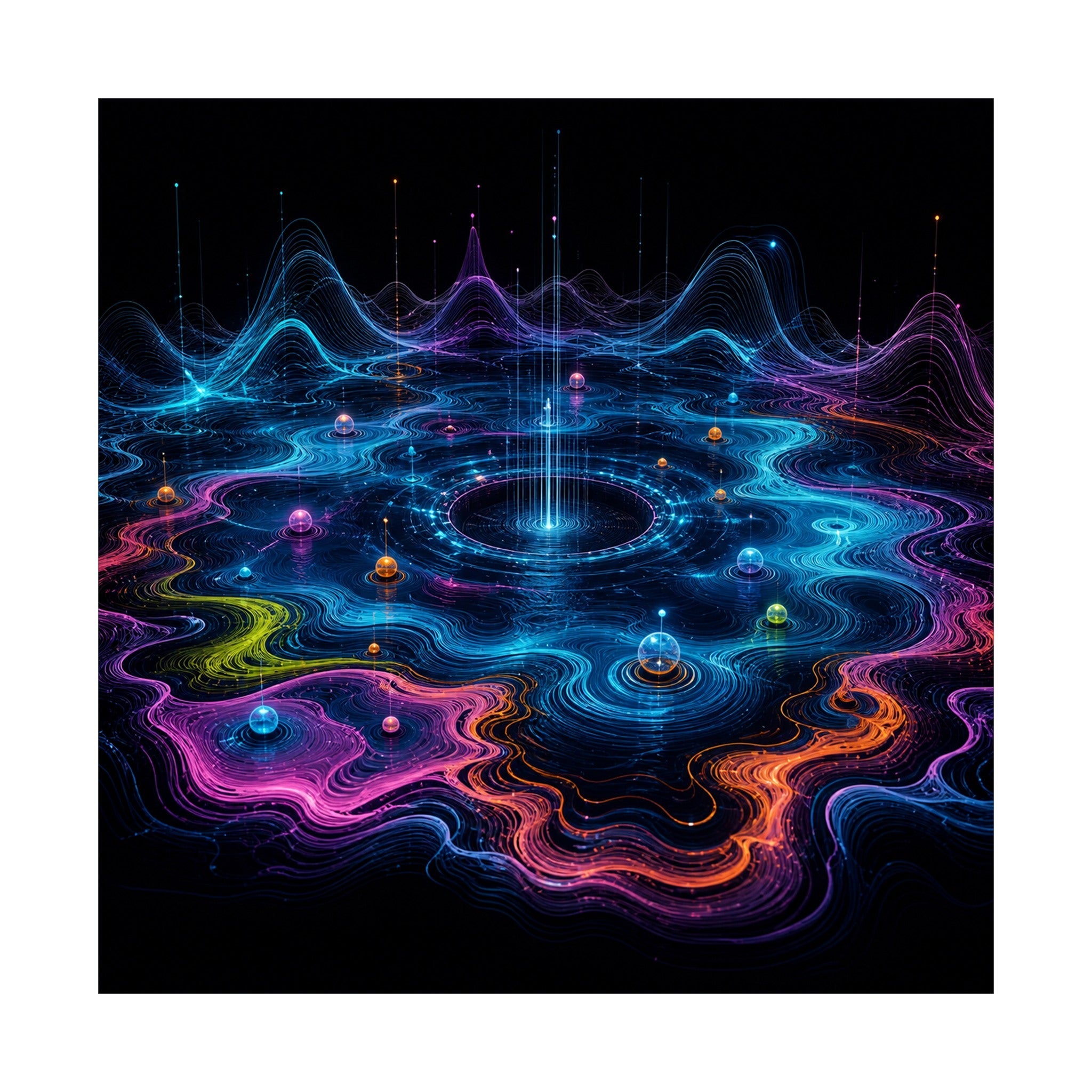 Pale Signal Reservoir original KOSVYRE art print shown on a clean white display