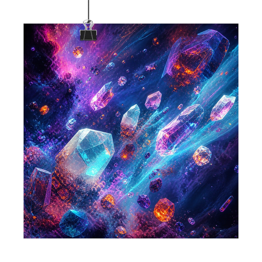 Peroxide Nebula Herd original KOSVYRE art print displayed with binder clips