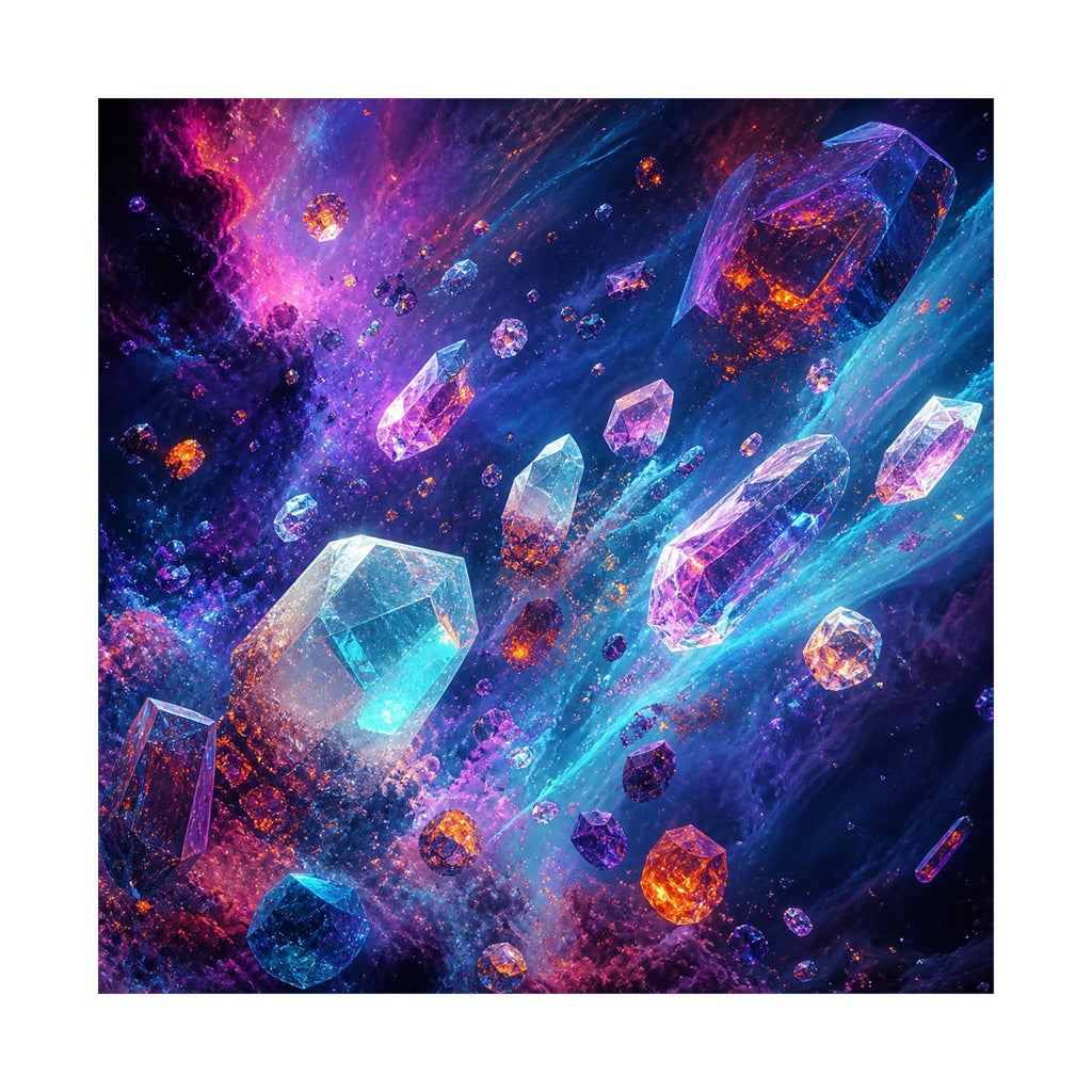 Peroxide Nebula Herd original KOSVYRE art print shown on a clean white display