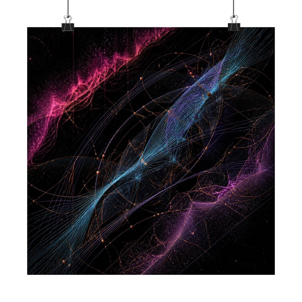 Polar Thread Observatory original KOSVYRE art print displayed with binder clips