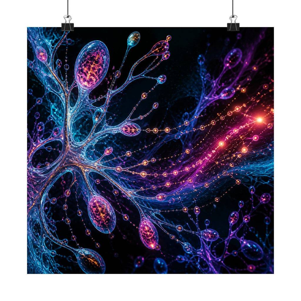 Pollen Signal Relay original KOSVYRE art print displayed with binder clips