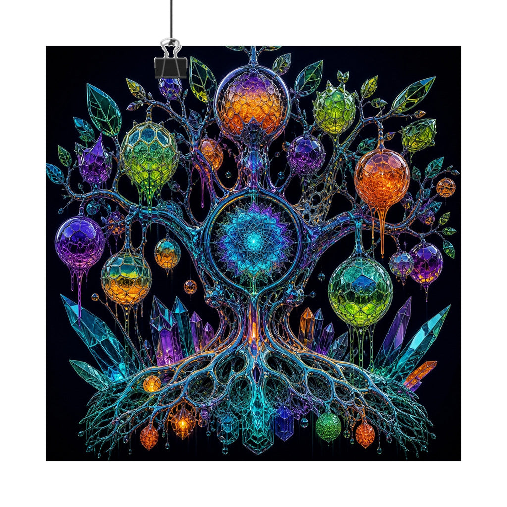 Prism Orchard original KOSVYRE art print displayed with binder clips